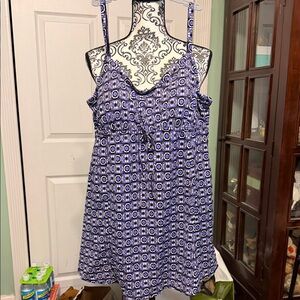 Blue and White Patterned Sundress